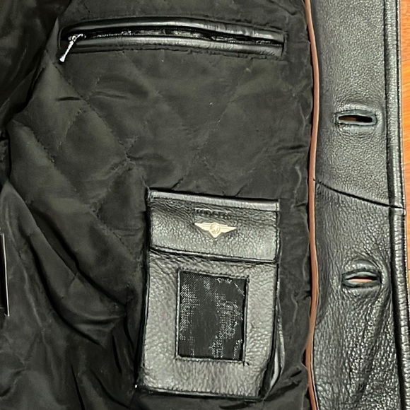 ⭐️ First Class Leather Top Gun Leather Jacket Coat Size Large - Picture 7 of 11